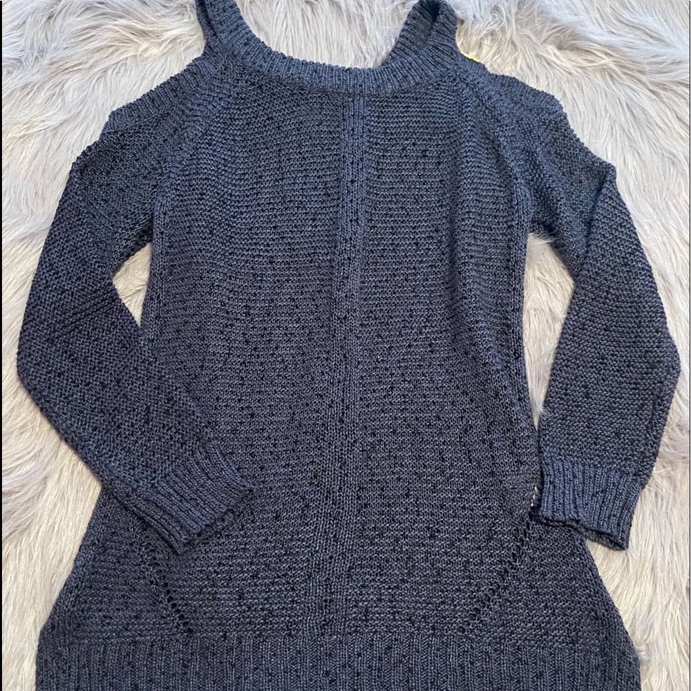 Indigo rose cold shoulder sweater medium EUC